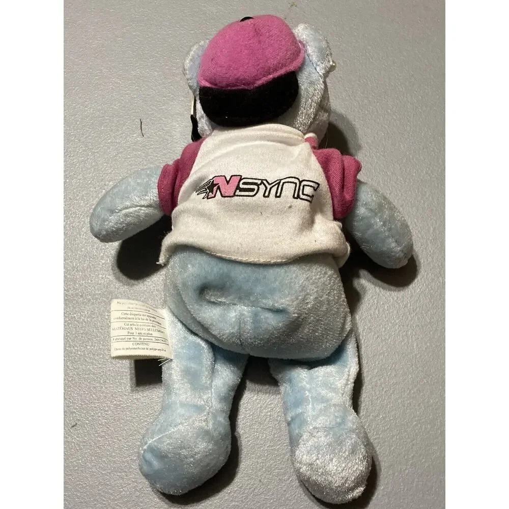 NSYNC Justin Blue‎ Bear Beanie Plush ~ Vintage 2000